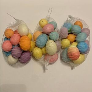 Decorative Eggs - 3 bags of 14 each - Pastels with various patterns/finishes